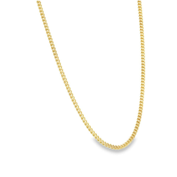 9ct Yellow Gold Fine Curb Chain - 17" - 5.5g