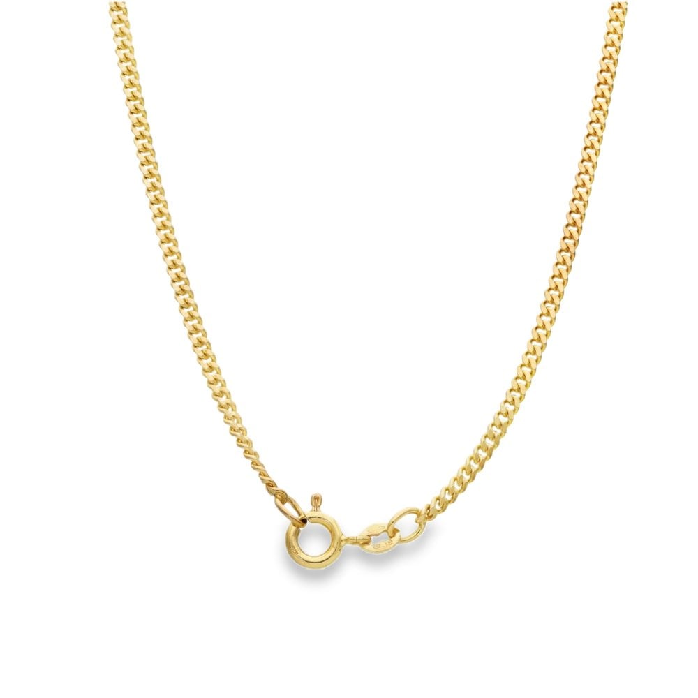 9ct Yellow Gold Fine Curb Chain - 17" - 5.5g