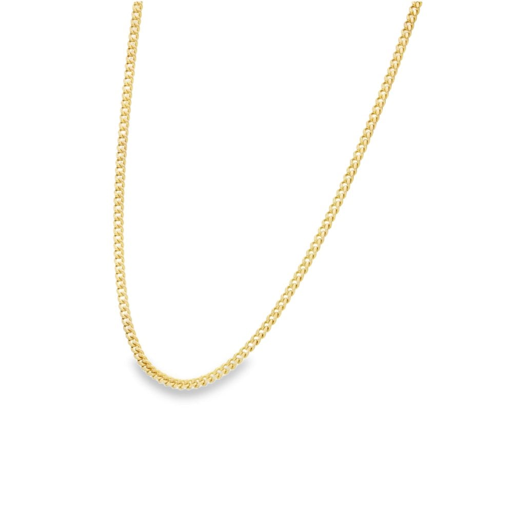 9ct Yellow Gold Fine Curb Chain - 17" - 5.5g