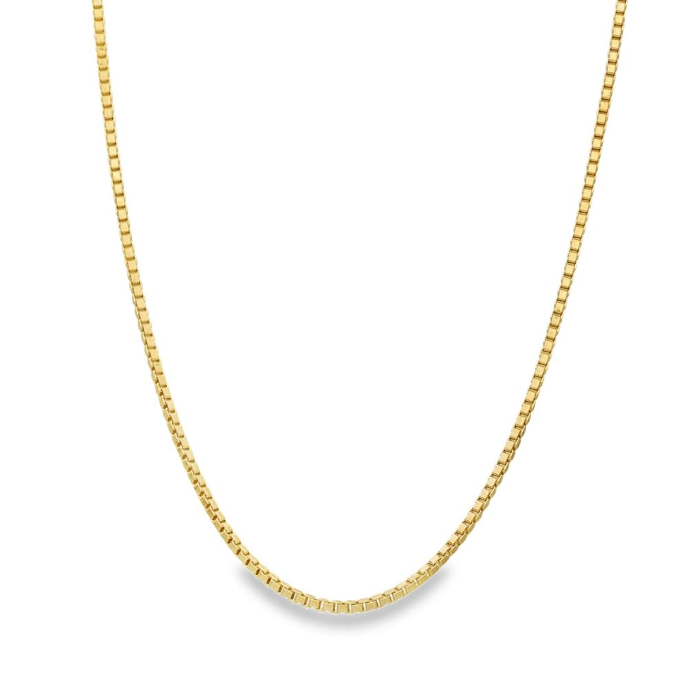 9ct Yellow Gold Box Chain - 18" - 5.2g