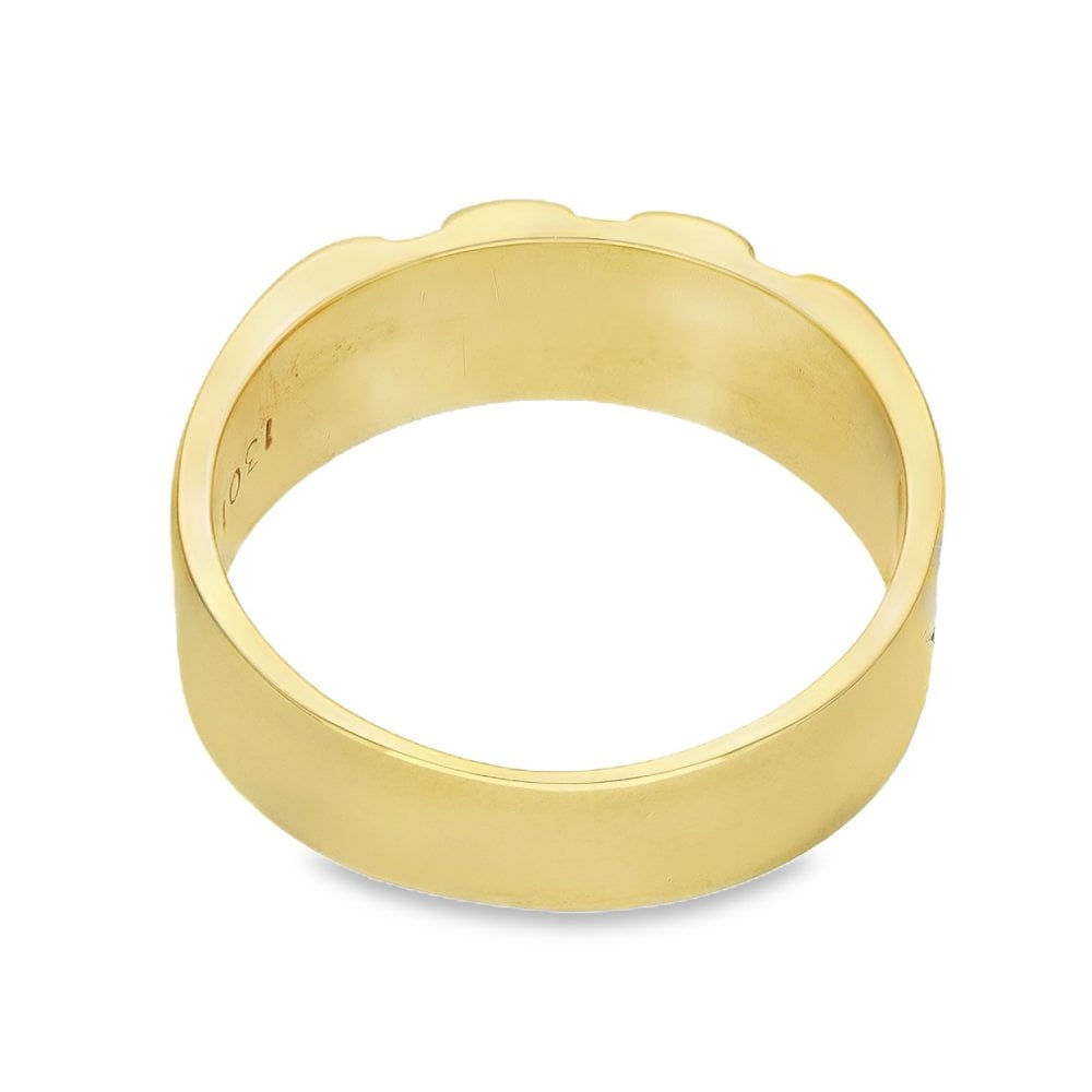 9ct Yellow Gold Weave Top Band Ring - Size T½ - 5mm