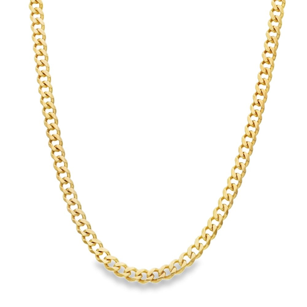 9ct Yellow Gold Curb Chain - 19" - 13.4g