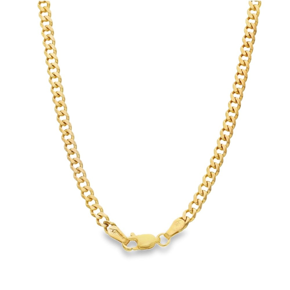 9ct Yellow Gold Curb Chain - 19" - 13.4g