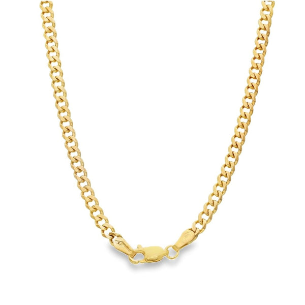 9ct Yellow Gold Curb Chain - 19" - 13.4g