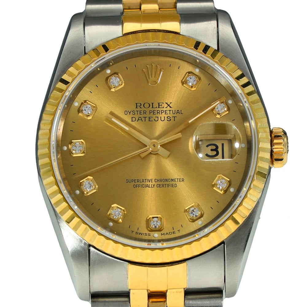Datejust 16233 - Champagne Diamond Dot Dial - 1997