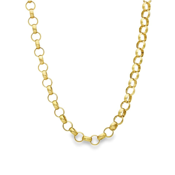 9ct Yellow Gold Belcher Chain - 19" - 15.9g