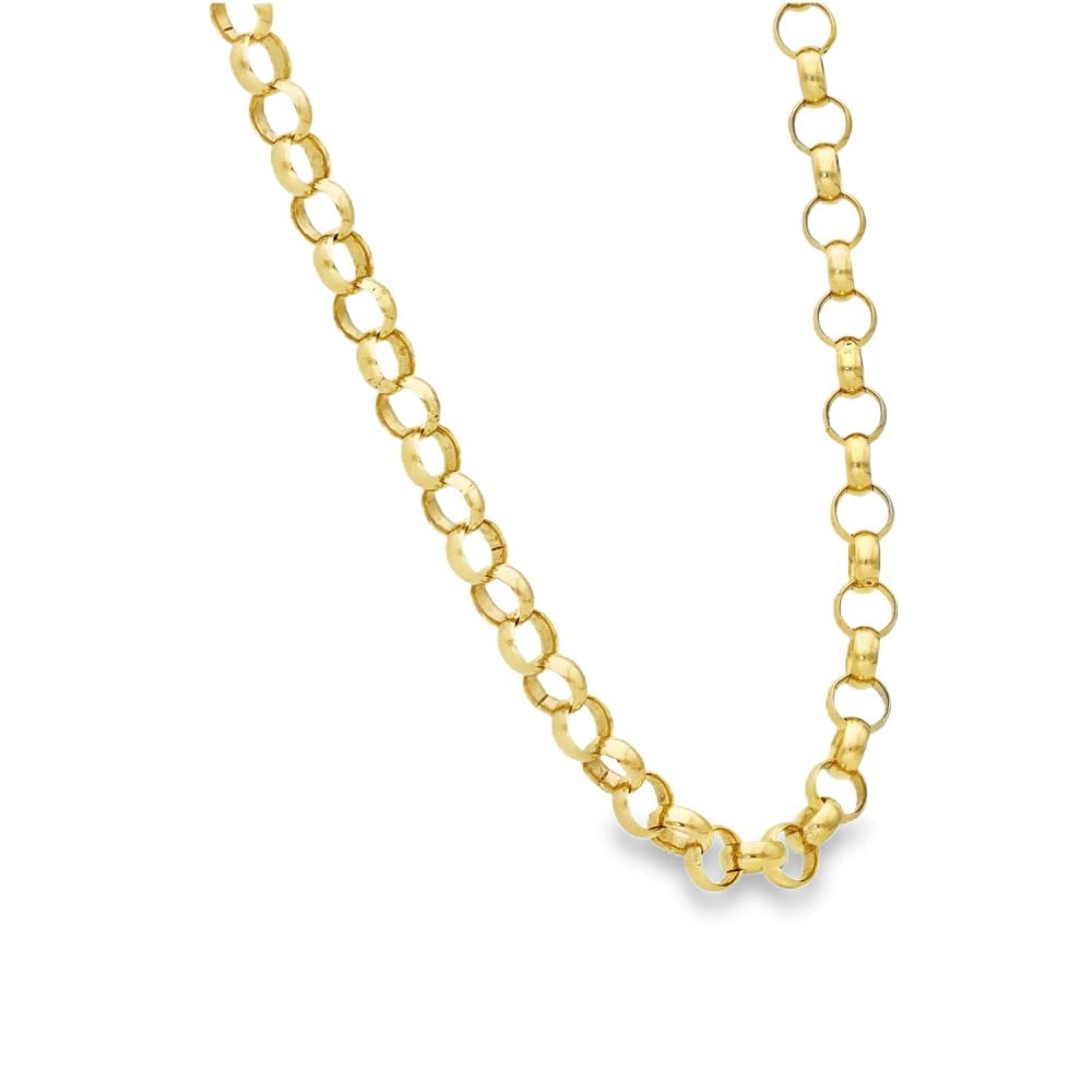 9ct Yellow Gold Belcher Chain - 19" - 15.9g