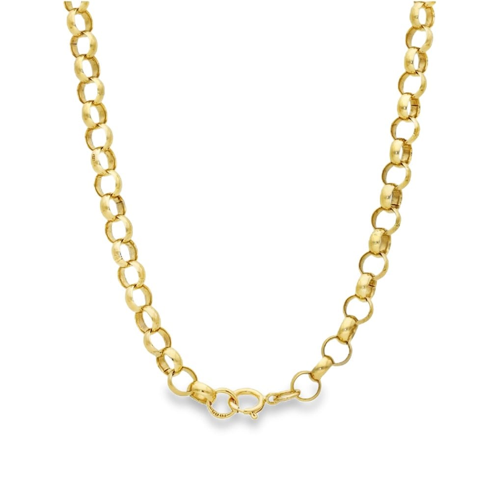 9ct Yellow Gold Belcher Chain - 19" - 15.9g