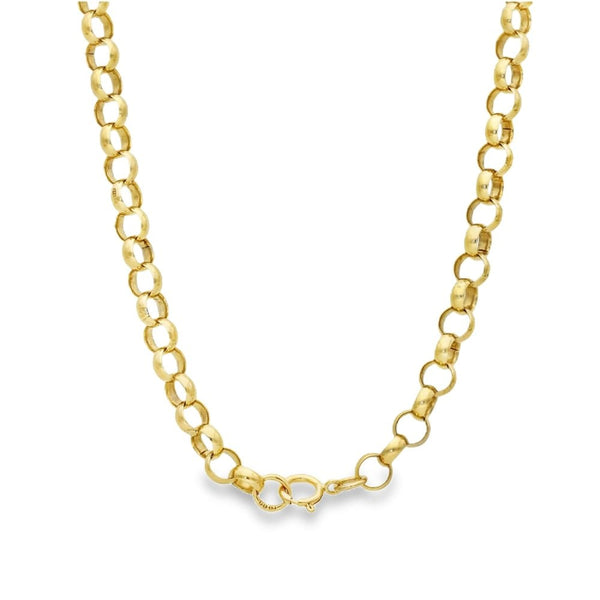 9ct Yellow Gold Belcher Chain - 19" - 15.9g