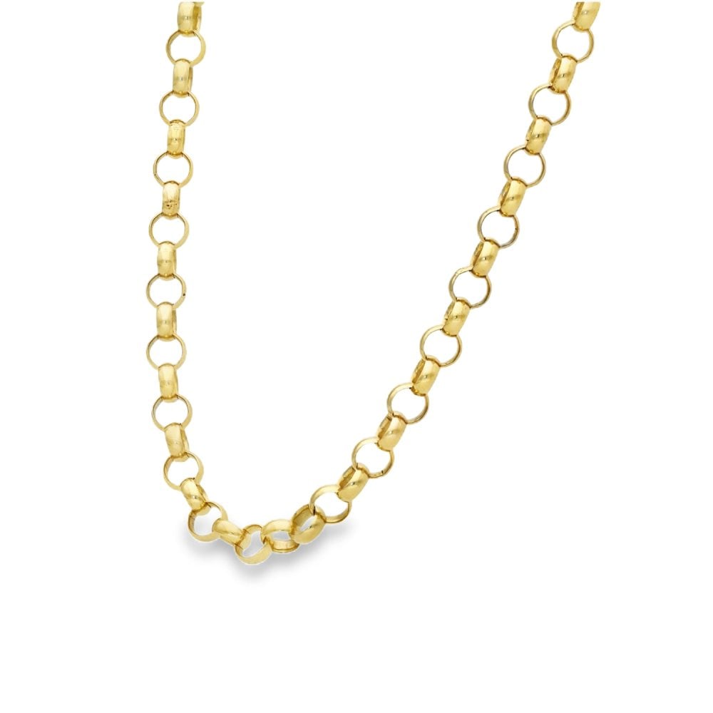 9ct Yellow Gold Belcher Chain - 19" - 15.9g