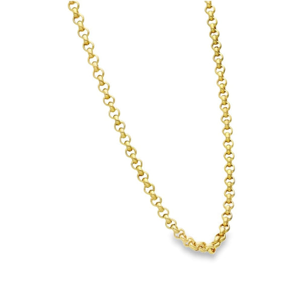9ct Yellow Gold Round Belcher Chain - 16" - 6.7g
