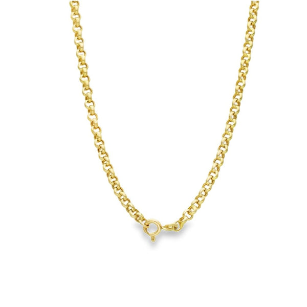 9ct Yellow Gold Round Belcher Chain - 16" - 6.7g