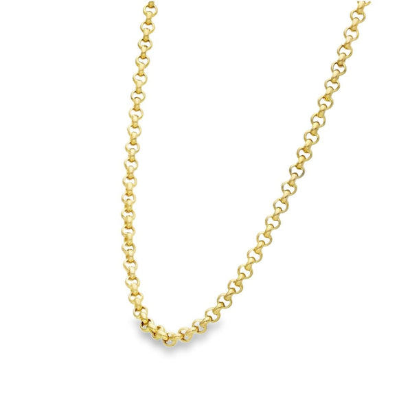 9ct Yellow Gold Round Belcher Chain - 16" - 6.7g