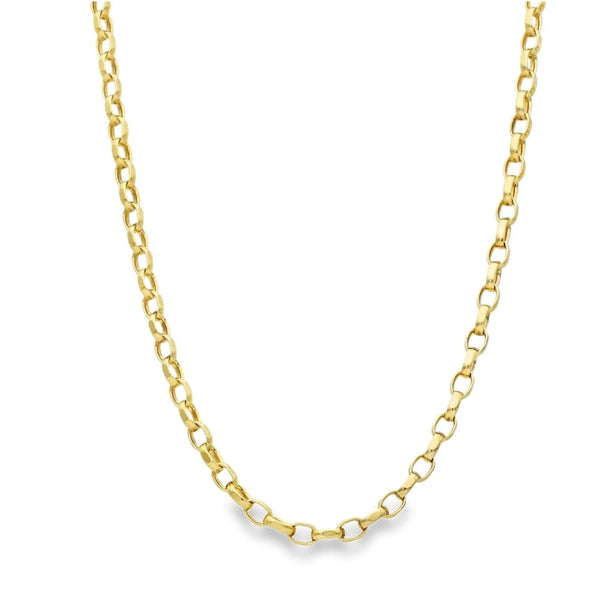 Ladies 9ct Yellow Gold 20" Belcher Chain - 10.0g