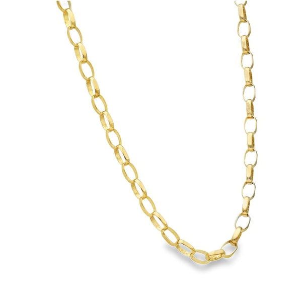 9ct Yellow Gold Belcher Chain - 18" - 7.3g