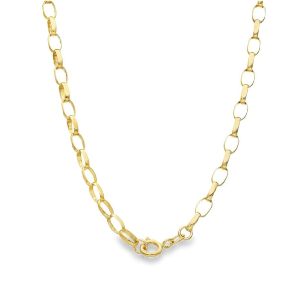 9ct Yellow Gold Belcher Chain - 18" - 7.3g