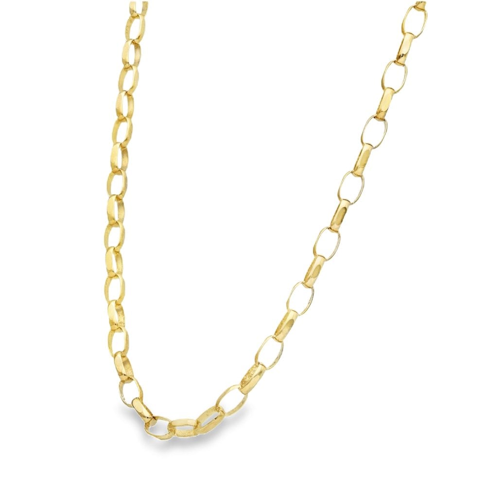 9ct Yellow Gold Belcher Chain - 18" - 7.3g
