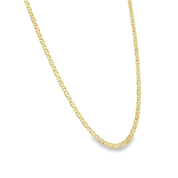 9ct Yellow Gold Anchor Chain - 20" - 3.8g