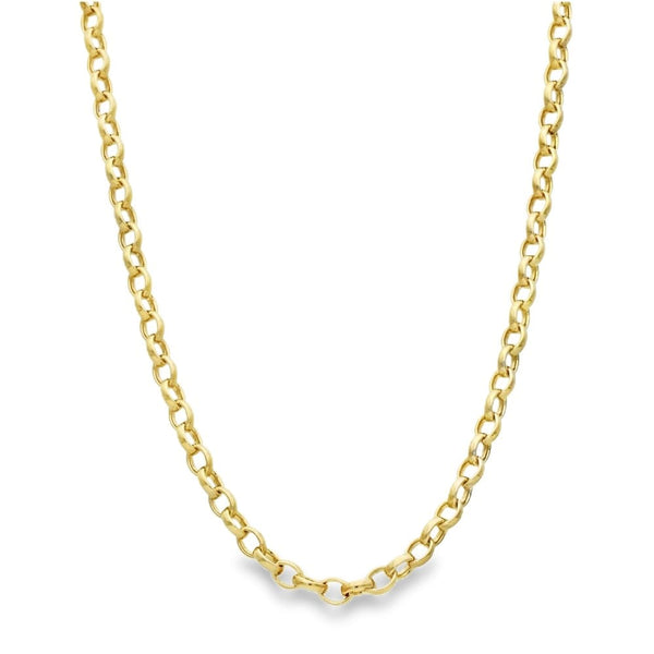 9ct Yellow Gold Belcher Chain - 16" - 9.1g
