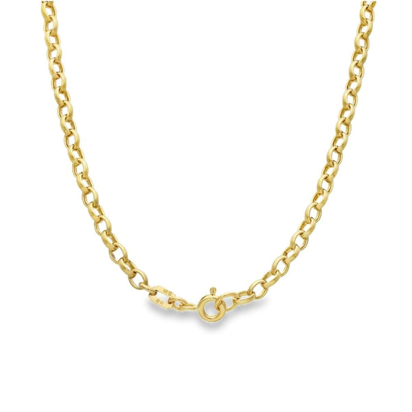 9ct Yellow Gold Belcher Chain - 16" - 9.1g