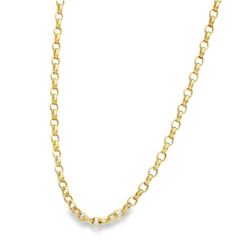 9ct Yellow Gold Belcher Chain - 16" - 9.1g