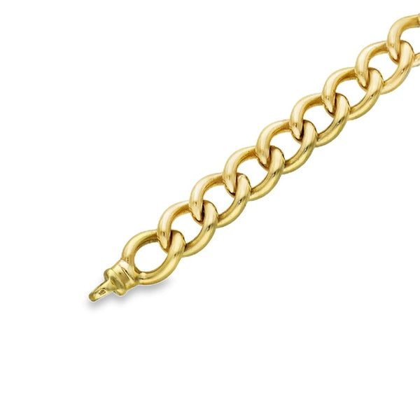 9ct Yellow Gold Heavy Curb Bracelet - 8.5" - 74.3g