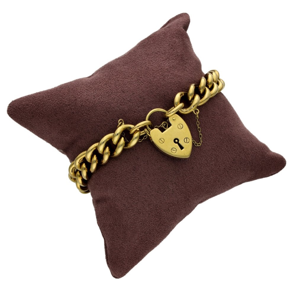 9ct Yellow Gold Curb Bracelet - 8.5" - 58.5g