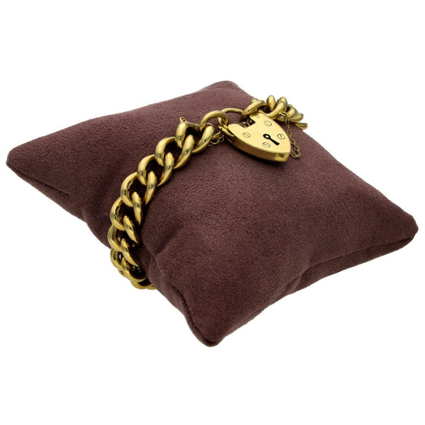 9ct Yellow Gold Curb Bracelet - 8.5" - 58.5g