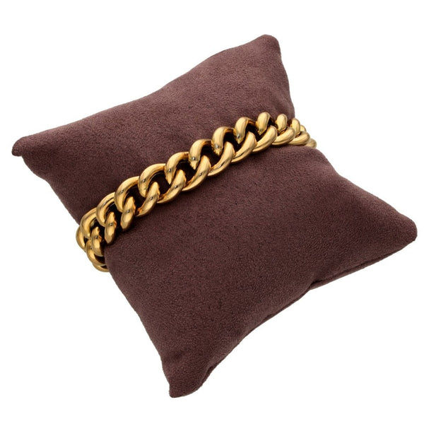 9ct Rose Gold Hollow Curb Bracelet - 8" - 29.0g
