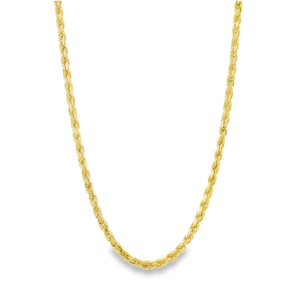 9ct Yellow Gold Square Rope Chain - 24" - 17.6g