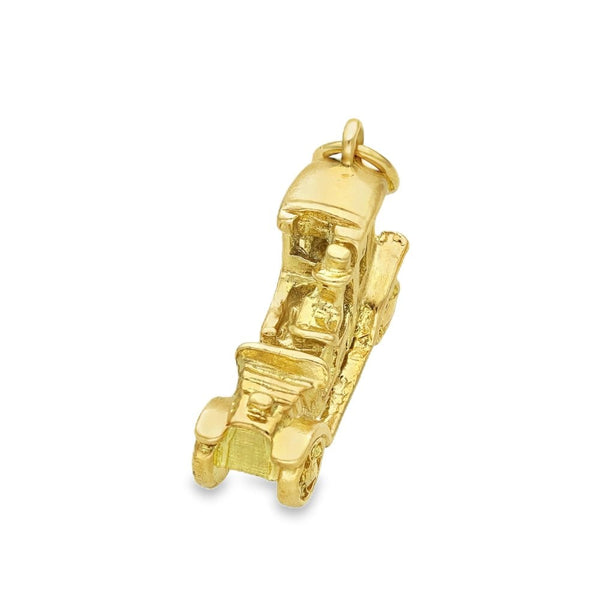 9ct Yellow Gold Vintage Car Charm - 20x14x7mm - 3.7g