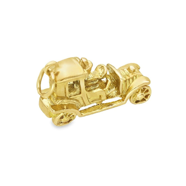 9ct Yellow Gold Vintage Car Charm - 20x14x7mm - 3.7g