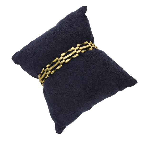 9ct Yellow Gold Twist Bar Gate Bracelet - 7" - 6.7g