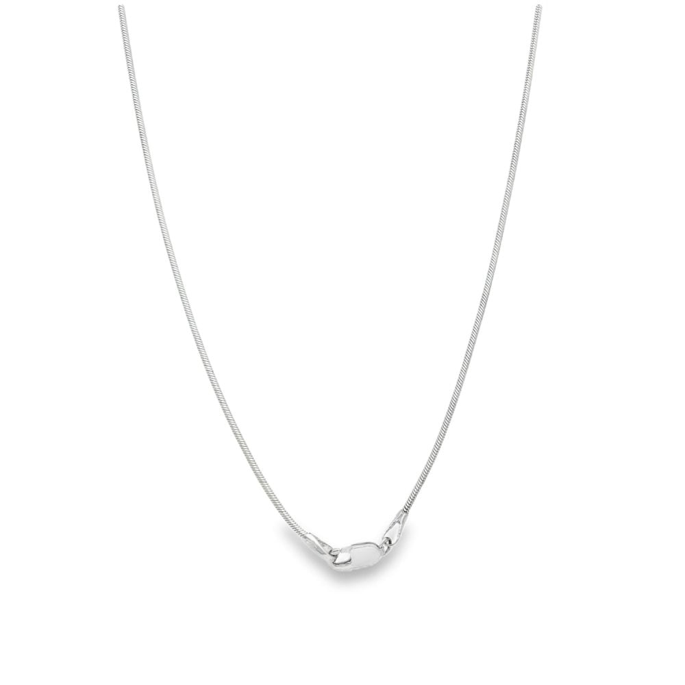 9ct White Gold Snake Chain - 18" - 4.6g
