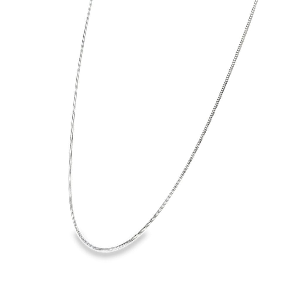 9ct White Gold Snake Chain - 18" - 4.6g