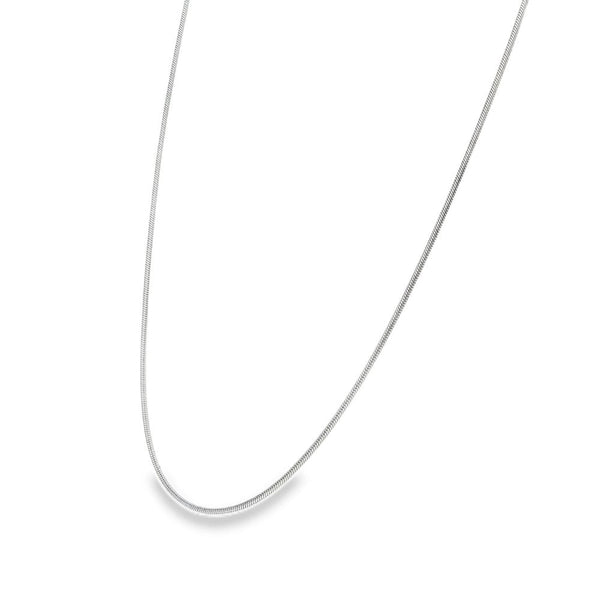 9ct White Gold Snake Chain - 18" - 4.6g