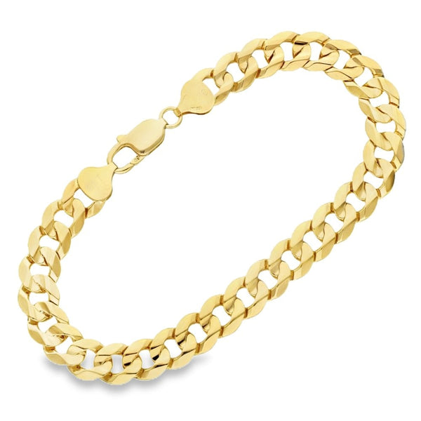 9ct Yellow Gold Curb Bracelet - 8.5" - 17.4g