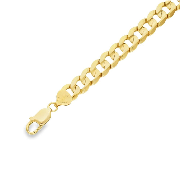 9ct Yellow Gold Curb Bracelet - 8.5" - 17.4g