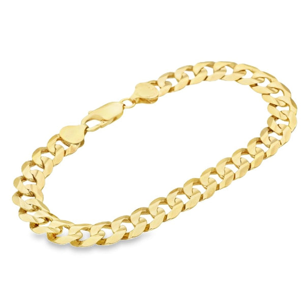 9ct Yellow Gold Curb Bracelet - 8.5" - 17.4g