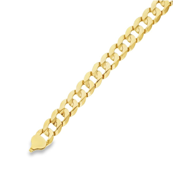 9ct Yellow Gold Curb Bracelet - 8.5" - 17.4g