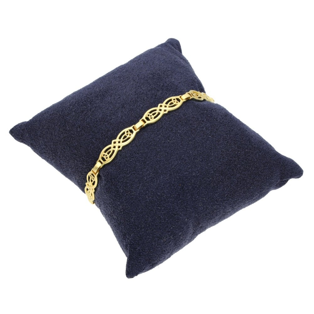 9ct Yellow Gold Celtic-Style Bracelet - 7.5" - 9.8g