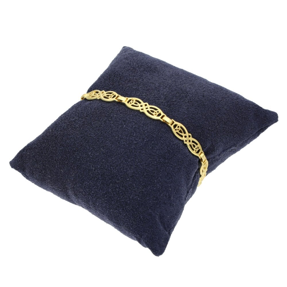 9ct Yellow Gold Celtic-Style Bracelet - 7.5" - 9.8g