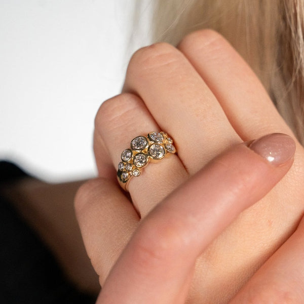 1.64ct Yellow Gold Diamond Scatter Ring - F/VS
