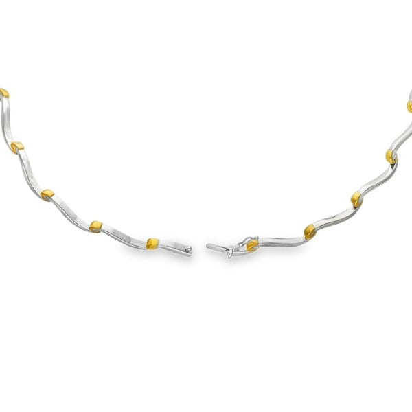 18ct Yellow & White Gold Diamond Collarette - 15" - 2.00ct