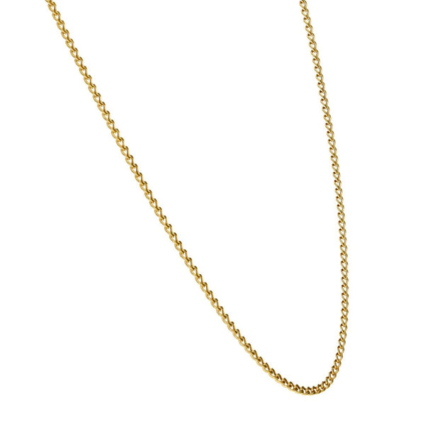 9ct Yellow Gold Curb Chain - 20" - 2.1g