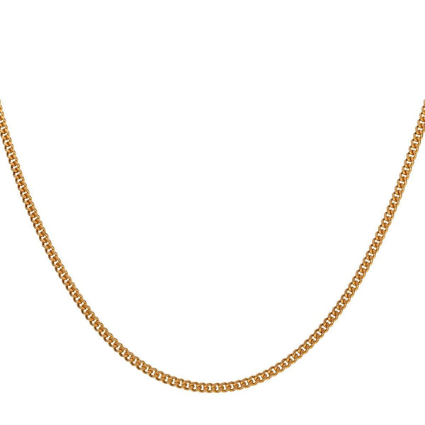 9ct Rose Gold Curb Chain - 20" - 3.3g