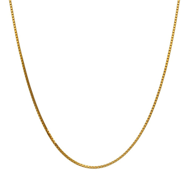9ct Yellow Gold Box Chain - 17" - 3.0g