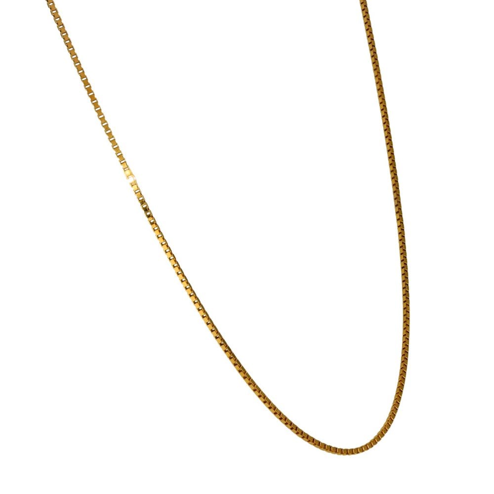 9ct Yellow Gold Box Chain - 17" - 3.0g