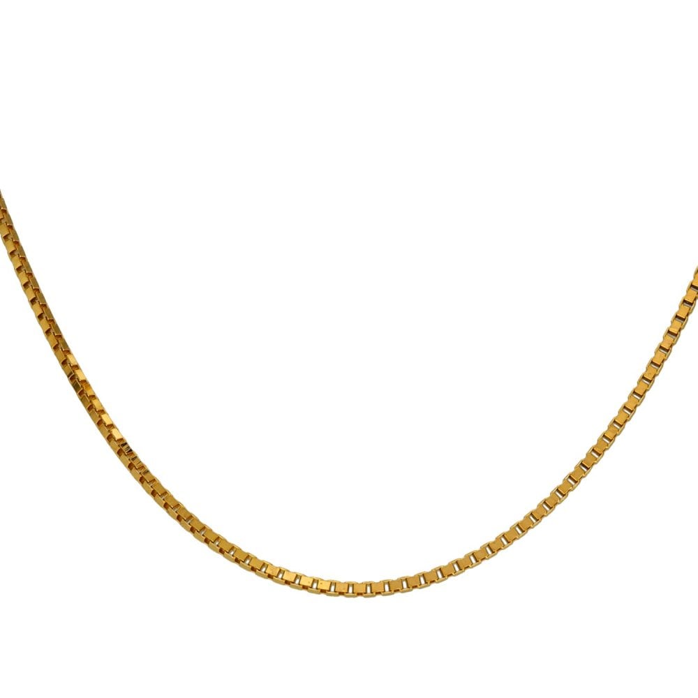 9ct Yellow Gold Box Chain - 17" - 3.0g