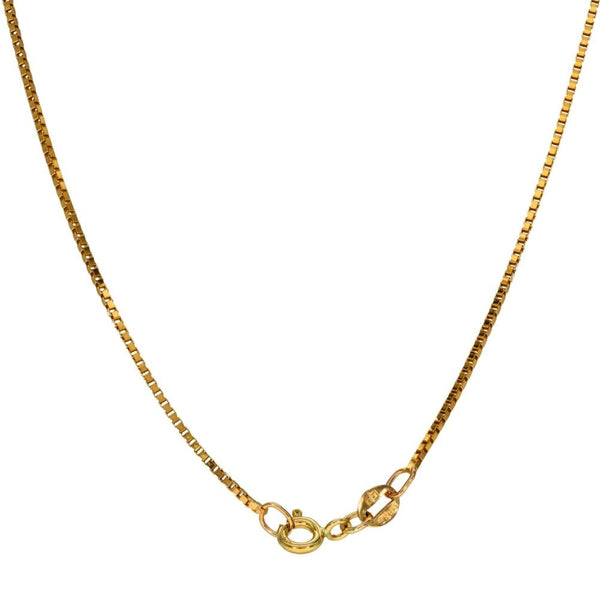 9ct Yellow Gold Box Chain - 17" - 3.0g